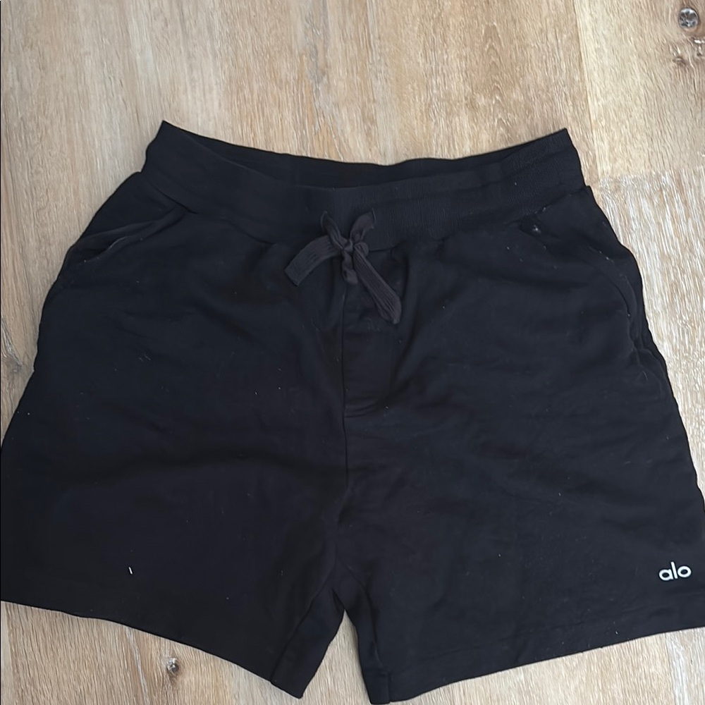 ALO Yoga Black Athletic Shorts with Elastic Waistband